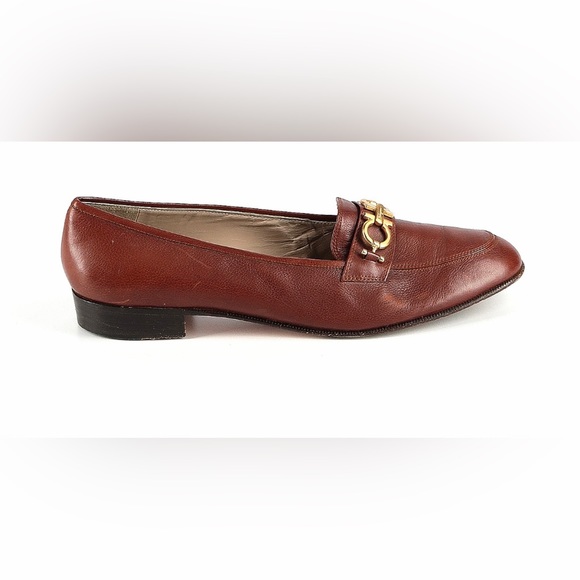 Vintage Salvatore Ferragamo Brown Leather Loafers - Picture 2 of 6